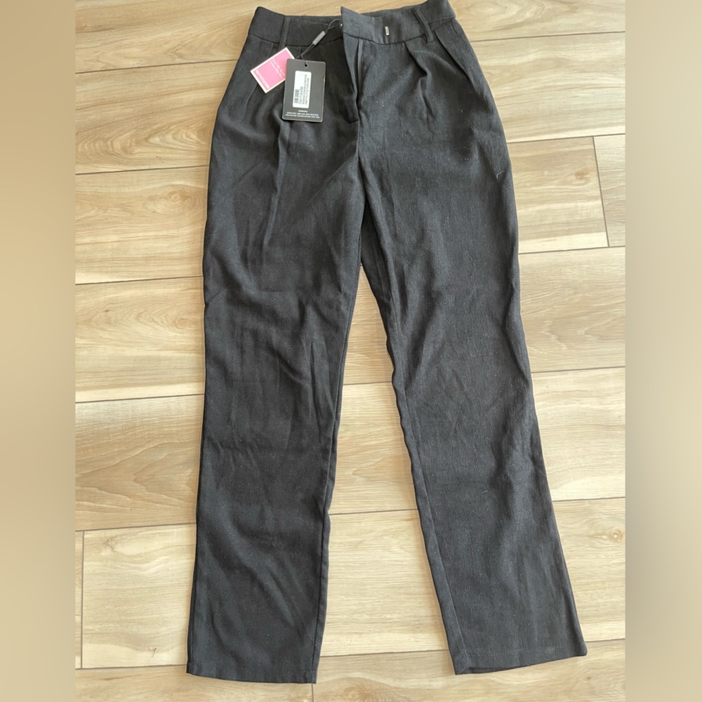 Petite black twill blend, straight leg trouser. Never worn.